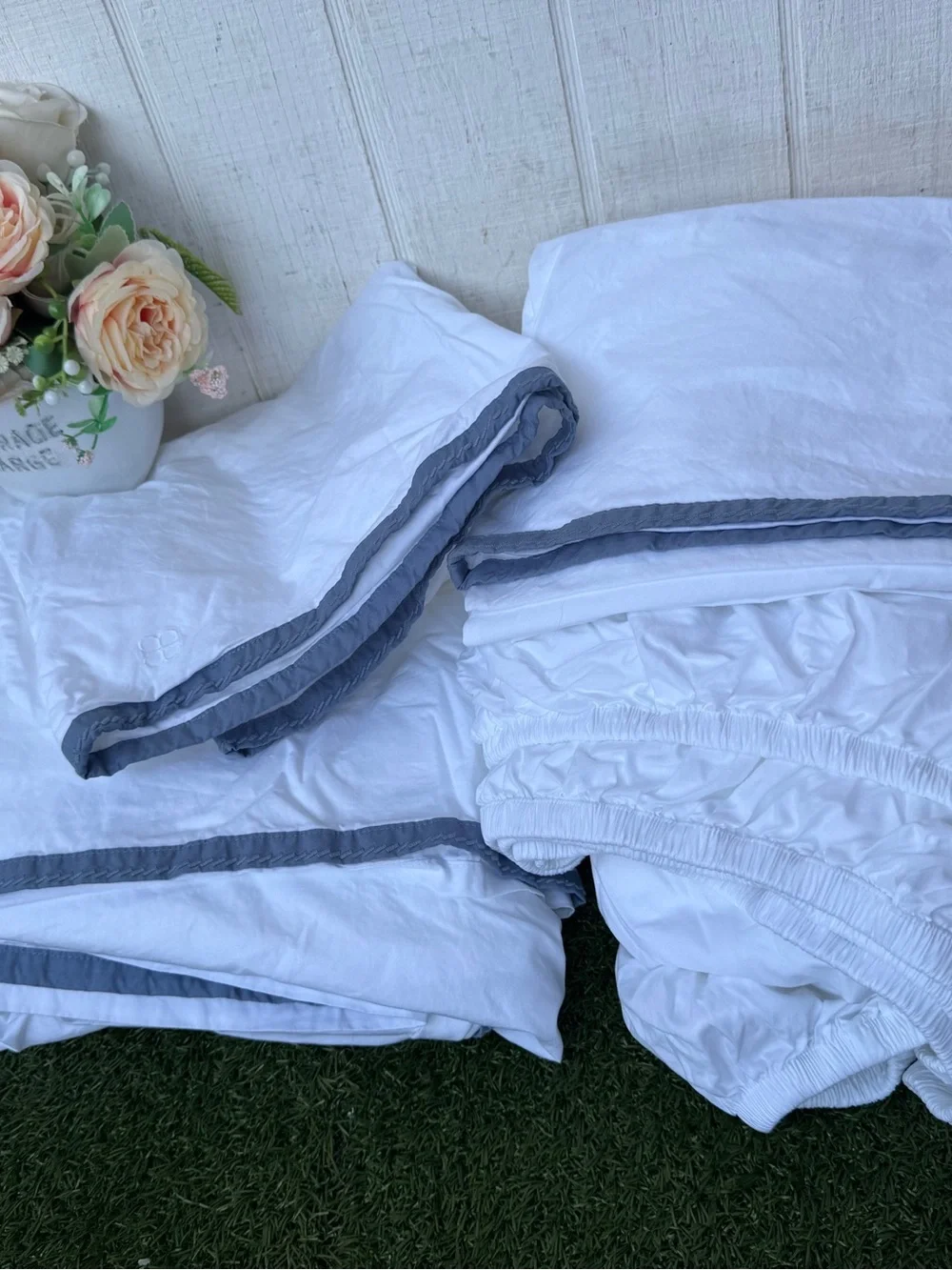Boll & Branch Signature Organic Cotton Hemmed Sheet Set, King new with tags $300